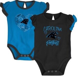 Nfl Carolina Panthers Newborn Infant Two-Piece Creeper Officially Licensed NWT